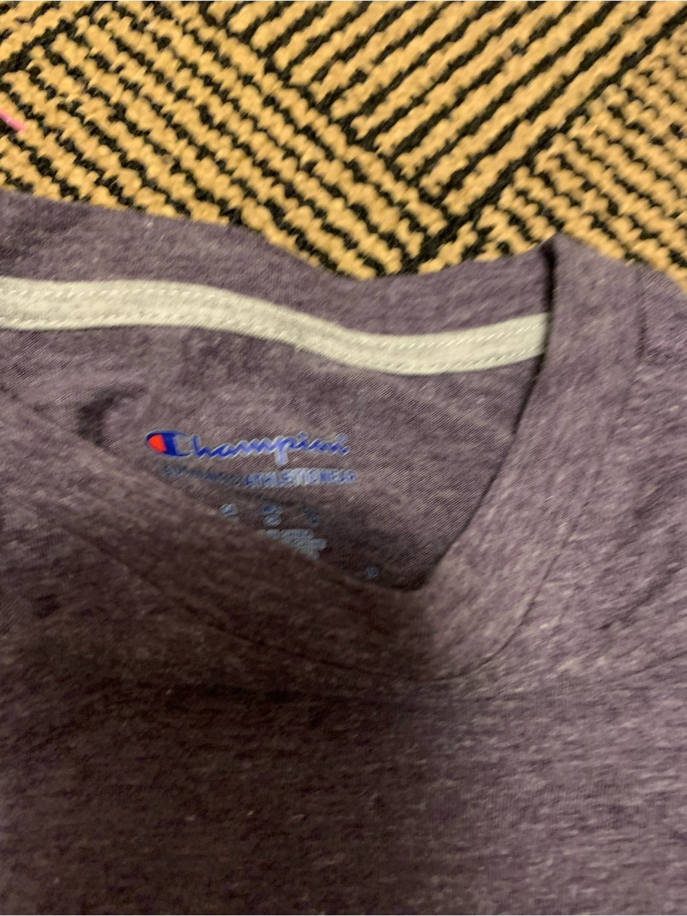 Champion Heather purple-Navy color Short-Sleeve Tee with Gold 'W' - WSU - Picture 4 of 13